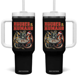 Funny Rpg Christmas Game Tumbler With Handle Houses And Humans Tabletop Game Xmas Dragon TS11 One Size: 40 oz Black Print Your Wear