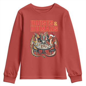 Funny Rpg Christmas Game Youth Sweatshirt Houses And Humans Tabletop Game Xmas Dragon TS11 Red Print Your Wear