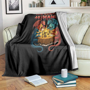 Gaming Houses and Humans Throw Blanket Funny Rpg Parody Gamer TS11 Print Your Wear