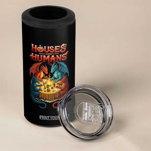 Gaming Houses and Humans 4 in 1 Can Cooler Tumbler Funny Rpg Parody Gamer TS11 Print Your Wear