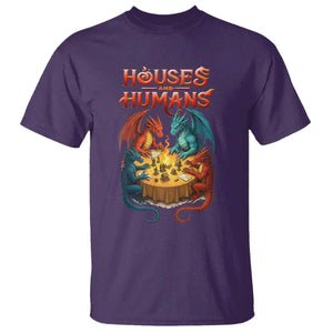 Gaming Houses and Humans T Shirt Funny Rpg Parody Gamer TS11 Purple Print Your Wear