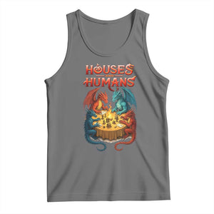 Gaming Houses and Humans Tank Top Funny Rpg Parody Gamer TS11 Black Heather Print Your Wear