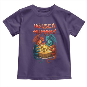 Gaming Houses and Humans Toddler T Shirt Funny Rpg Parody Gamer TS11 Purple Print Your Wear