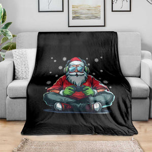 Funny Christmas Gamer Santa Claus Game Controller Throw Blanket TS11 Print Your Wear