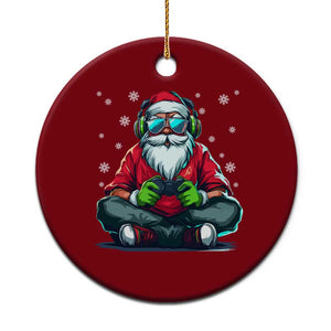 Funny Christmas Gamer Santa Claus Game Controller Ceramic Ornament TS11 1pc Red Print Your Wear