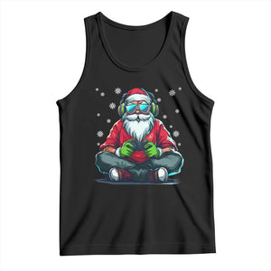 Funny Christmas Gamer Santa Claus Game Controller Tank Top TS11 Black Print Your Wear
