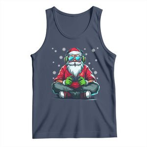 Funny Christmas Gamer Santa Claus Game Controller Tank Top TS11 Navy Print Your Wear