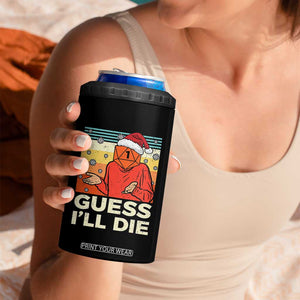 Funny Christmas Rpg Gamer 4 in 1 Can Cooler Tumbler Guess l Will Die Retro Dice Santa Hat TS11 Print Your Wear