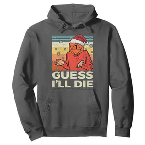 Funny Christmas Rpg Gamer Hoodie Guess l Will Die Retro Dice Santa Hat TS11 Dark Heather Print Your Wear