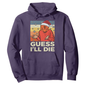 Funny Christmas Rpg Gamer Hoodie Guess l Will Die Retro Dice Santa Hat TS11 Purple Print Your Wear