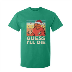 Funny Christmas Rpg Gamer T Shirt For Kid Guess l Will Die Retro Dice Santa Hat TS11 Irish Green Print Your Wear