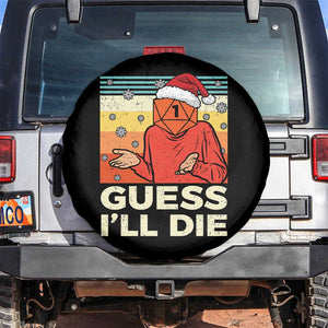 Funny Christmas Rpg Gamer Spare Tire Cover Guess l Will Die Retro Dice Santa Hat TS11 No hole Black Print Your Wear