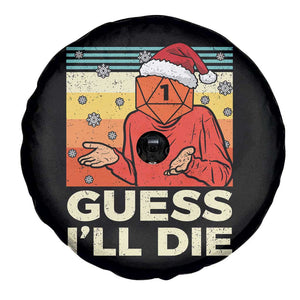 Funny Christmas Rpg Gamer Spare Tire Cover Guess l Will Die Retro Dice Santa Hat TS11 Print Your Wear
