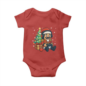 Funny Christmas Video Game Nutcracker Xmas Tree Gamer Baby Onesie TS11 Red Print Your Wear
