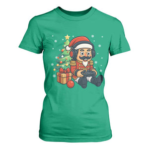 Funny Christmas Video Game Nutcracker Xmas Tree Gamer T Shirt For Women TS11 Irish Green Print Your Wear