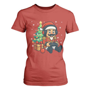 Funny Christmas Video Game Nutcracker Xmas Tree Gamer T Shirt For Women TS11 Red Print Your Wear