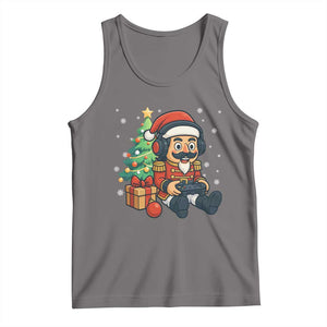 Funny Christmas Video Game Nutcracker Xmas Tree Gamer Tank Top TS11 Deep Heather Print Your Wear