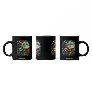 Funny Three Raccoons With The Moon Christmas Coffee Mug Santa Sleigh TS11 Print Your Wear