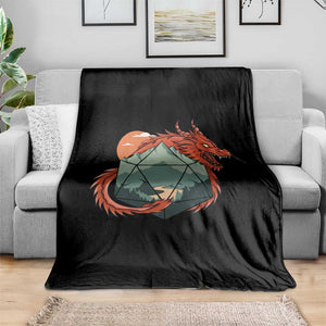 Funny Dragon Tabletop RPG Dice Game Throw Blanket TS11 Print Your Wear