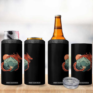 Funny Dragon Tabletop RPG Dice Game 4 in 1 Can Cooler Tumbler TS11 Print Your Wear