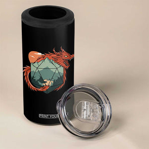 Funny Dragon Tabletop RPG Dice Game 4 in 1 Can Cooler Tumbler TS11 Print Your Wear