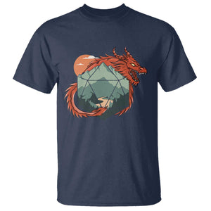 Funny Dragon Tabletop RPG Dice Game T Shirt TS11 Navy Print Your Wear