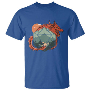 Funny Dragon Tabletop RPG Dice Game T Shirt TS11 Royal Blue Print Your Wear