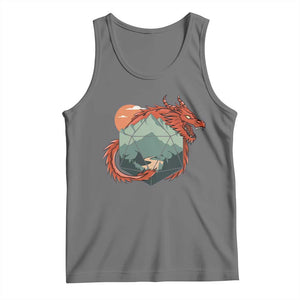 Funny Dragon Tabletop RPG Dice Game Tank Top TS11 Black Heather Print Your Wear