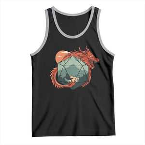 Funny Dragon Tabletop RPG Dice Game Tank Top TS11 Black Athletic Heather Print Your Wear