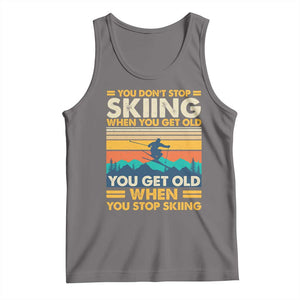 Funny You Dont Stop Skiing When You Get Old You Get Old When You Stop Skiing Tank Top TS11 Deep Heather Print Your Wear