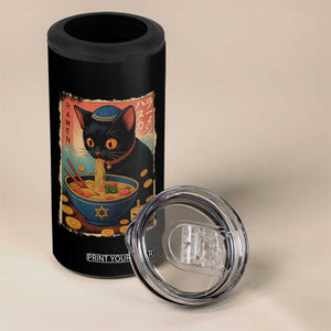 Cat Ramen Hanukkah 4 in 1 Can Cooler Tumbler Japanese Kawaii Anime Chanukah Cat TS11 Print Your Wear