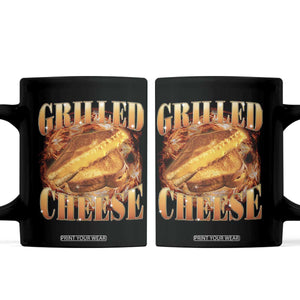 Grilled Cheese Coffee Mug Food Lover Funny Gag Weird Meme 90s TS11 Black Print Your Wear