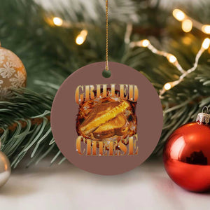 Grilled Cheese Ceramic Ornament Food Lover Funny Gag Weird Meme 90s TS11 1pc Mocha Print Your Wear