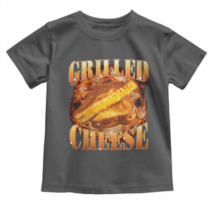 Grilled Cheese Toddler T Shirt Food Lover Funny Gag Weird Meme 90s TS11 Dark Heather Print Your Wear