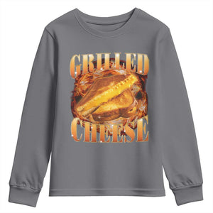 Grilled Cheese Youth Sweatshirt Food Lover Funny Gag Weird Meme 90s TS11 Charcoal Print Your Wear