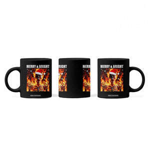 Funny Merry And Bright Coffee Mug Christmas Chaos Xmas Skeleton Fire Flames TS11 Print Your Wear