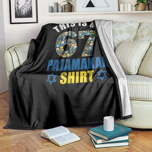 Funny 67 Hanukkah Throw Blanket This Is My 67 Pajamakah Gift TS11 Print Your Wear