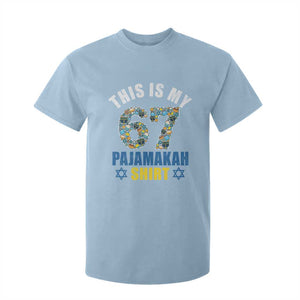 Funny 67 Hanukkah T Shirt For Kid This Is My 67 Pajamakah Gift TS11 Light Blue Print Your Wear