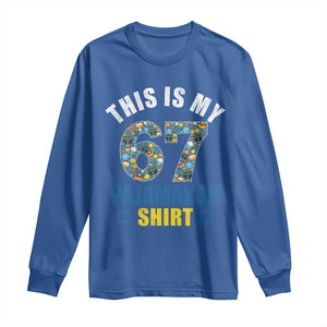 Funny 67 Hanukkah Long Sleeve Shirt This Is My 67 Pajamakah Gift TS11 Royal Blue Print Your Wear