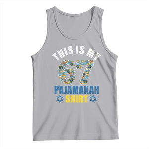 Funny 67 Hanukkah Tank Top This Is My 67 Pajamakah Gift TS11 Athletic Heather Print Your Wear
