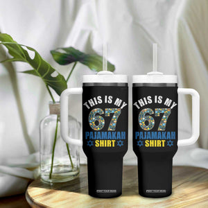 Funny 67 Hanukkah Tumbler With Handle This Is My 67 Pajamakah Gift TS11 Print Your Wear