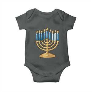 Funny 67 Hanukkah Baby Onesie Chanukah Menorah Sixth Seventh Night TS11 Dark Heather Print Your Wear