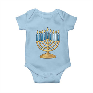 Funny 67 Hanukkah Baby Onesie Chanukah Menorah Sixth Seventh Night TS11 Light Blue Print Your Wear