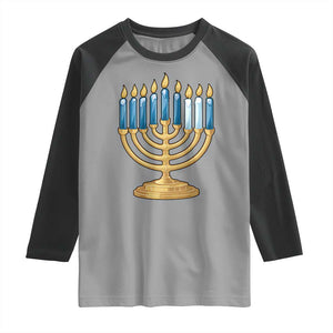 Funny 67 Hanukkah Raglan Shirt Chanukah Menorah Sixth Seventh Night TS11 Sport Gray Black Print Your Wear