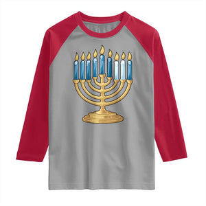Funny 67 Hanukkah Raglan Shirt Chanukah Menorah Sixth Seventh Night TS11 Sport Gray Red Print Your Wear