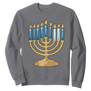 Funny 67 Hanukkah Sweatshirt Chanukah Menorah Sixth Seventh Night TS11 Charcoal Print Your Wear