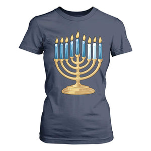 Funny 67 Hanukkah T Shirt For Women Chanukah Menorah Sixth Seventh Night TS11 Navy Print Your Wear