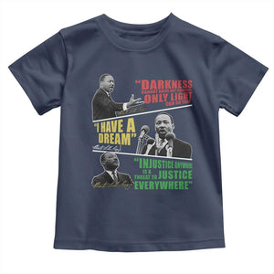 Martin Luther King MLK Quotes Black History Leaders Toddler T Shirt TS11 Navy Print Your Wear
