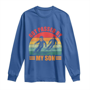 Funny Skiing Ski Dad Long Sleeve Shirt Got Passed By My Son Retro Vintage TS11 Royal Blue Print Your Wear