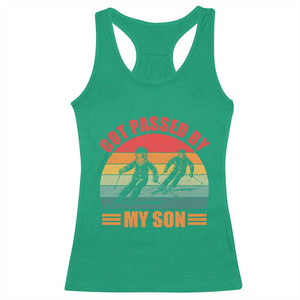 Funny Skiing Ski Dad Racerback Tank Top Got Passed By My Son Retro Vintage TS11 Irish Green Print Your Wear